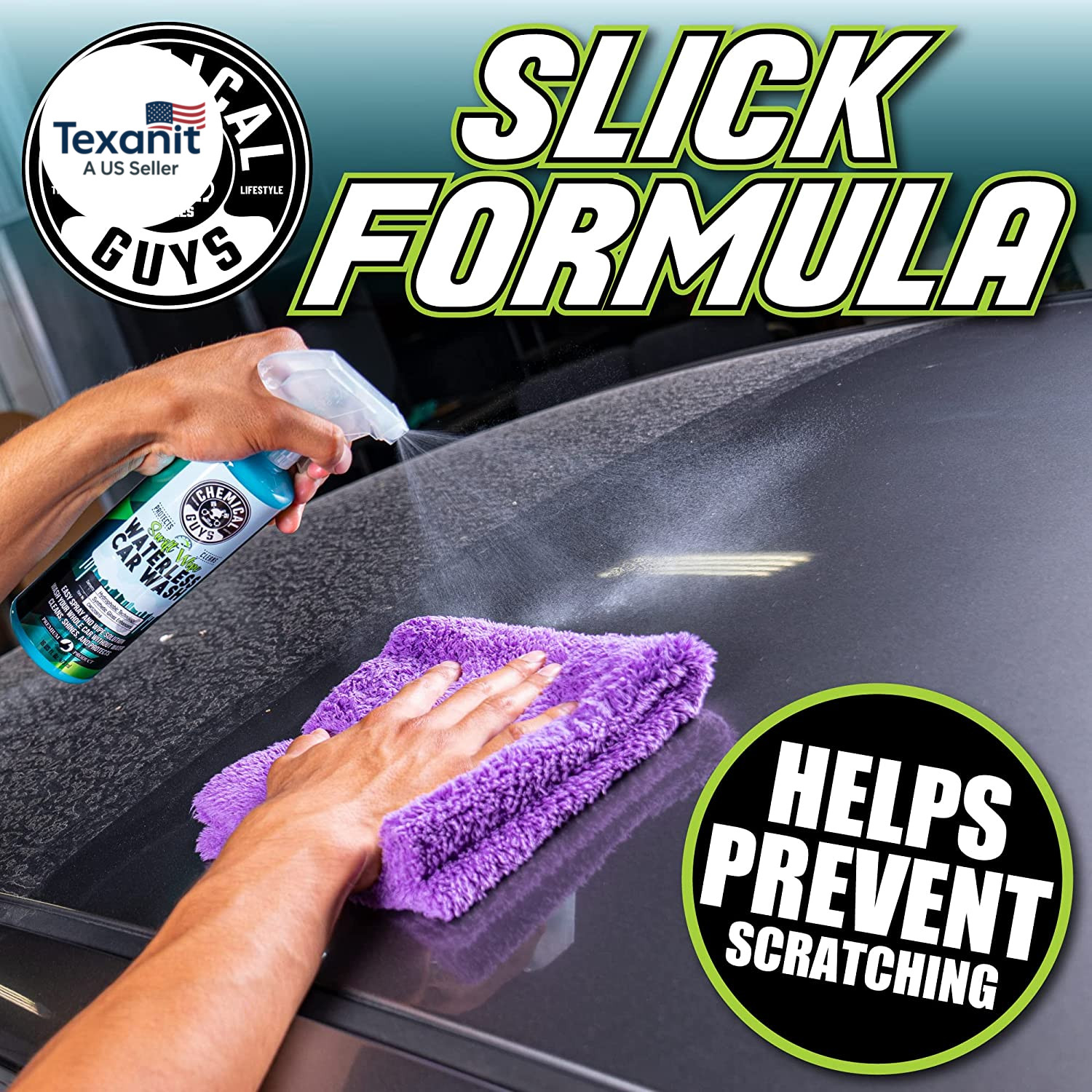 Swift Wipe Sprayable Waterless Car Wash Spray – Spray and Wipe to Safely Clean a