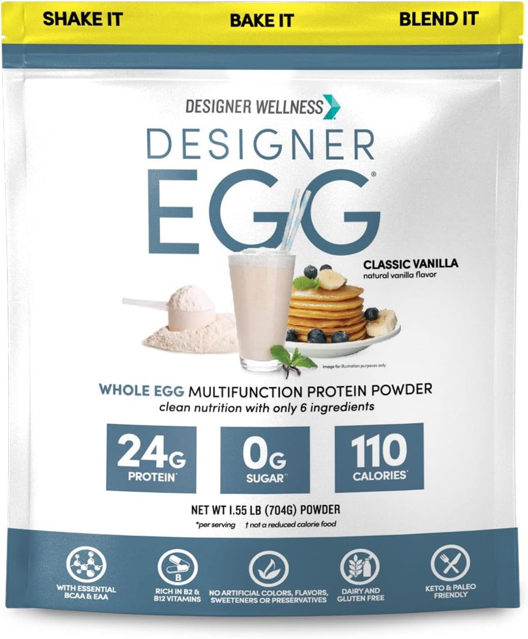 Designer Wellness, Designer Egg, Natural Egg Yolk & Egg White Protein Powder,