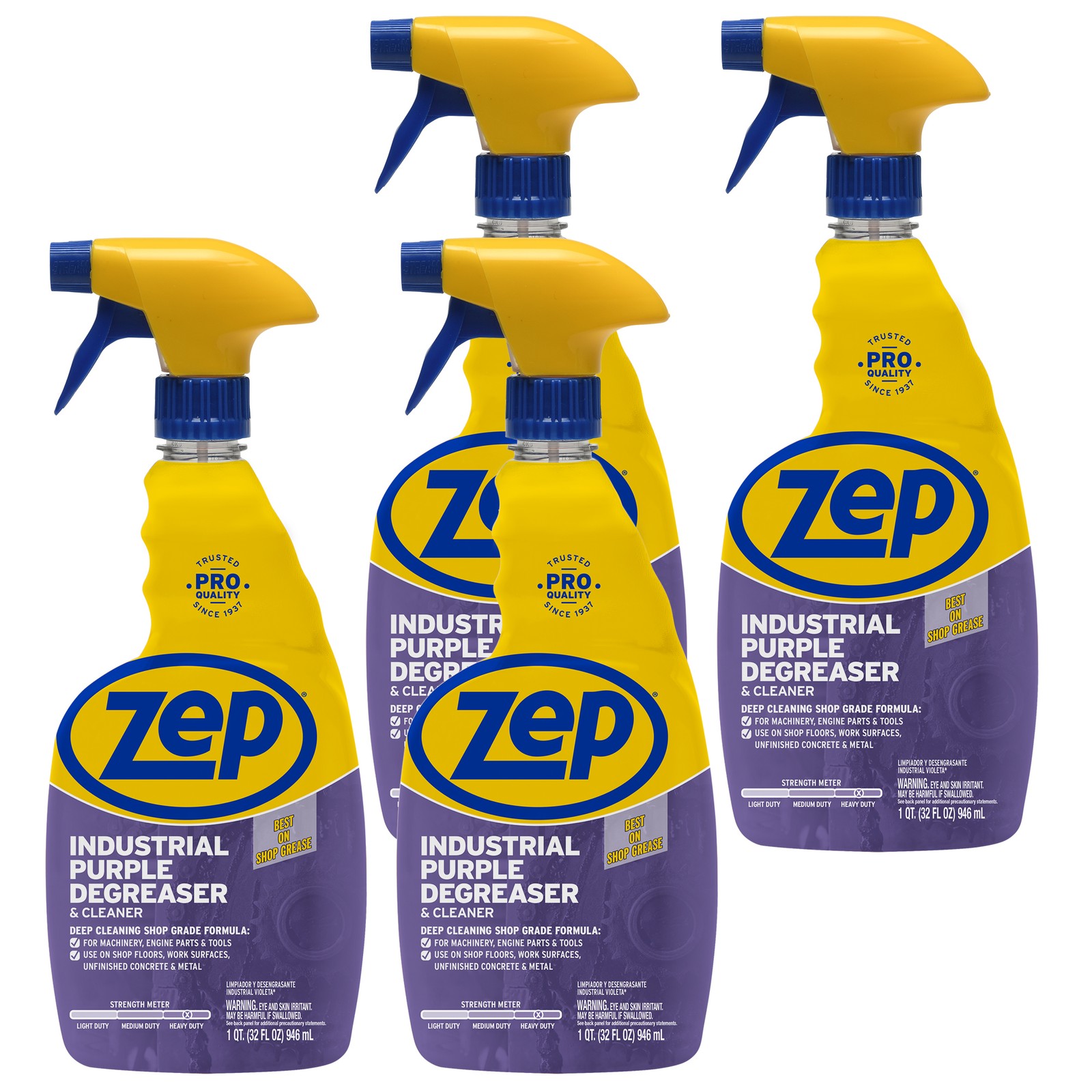 Zep Industrial Purple Cleaner and Degreaser Concentrate – 32 oz (Case of 4)