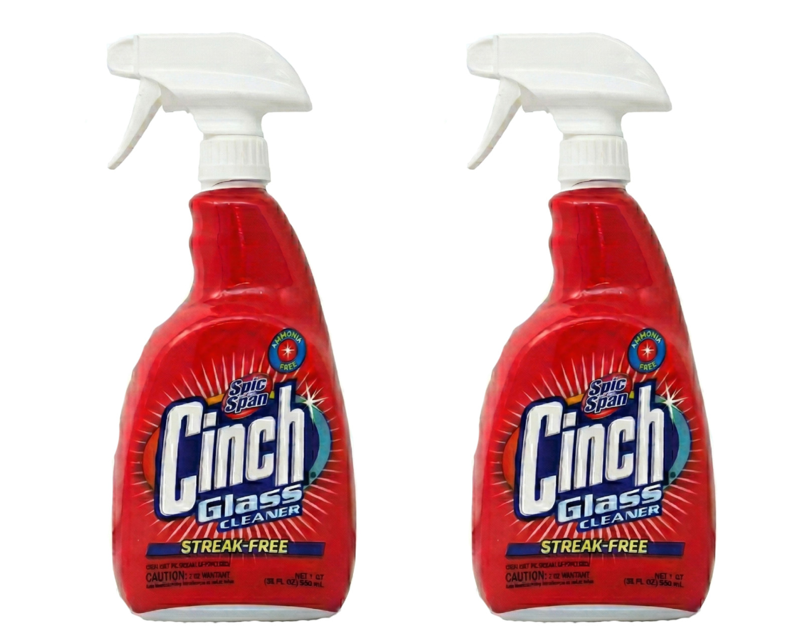 Spic and Span Cinch Glass Cleaner 32 oz Streak 2 Pack