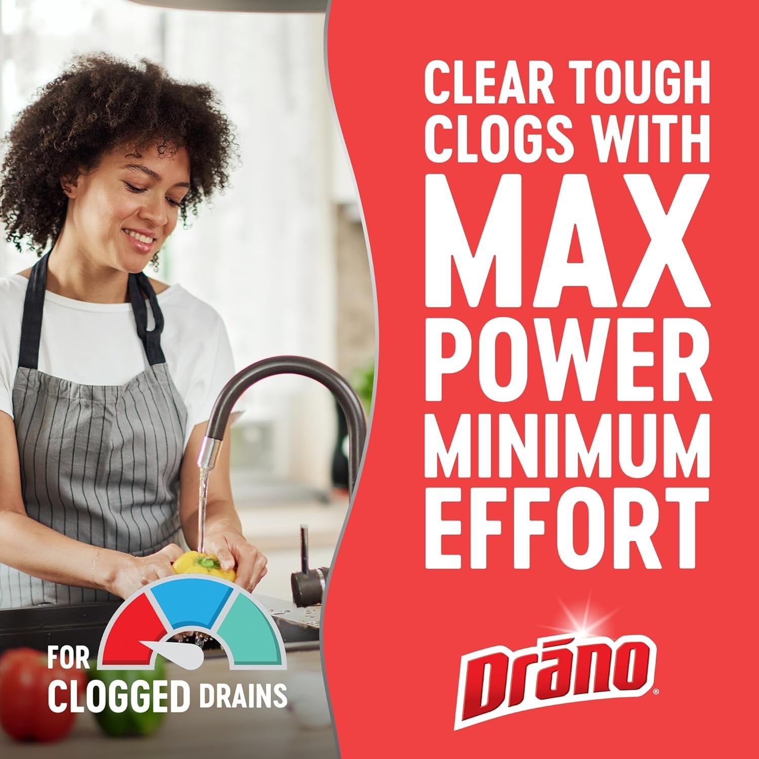 Drano Max Gel Drain Clog Remover, 32 oz – Unclogs Showers and Sinks.