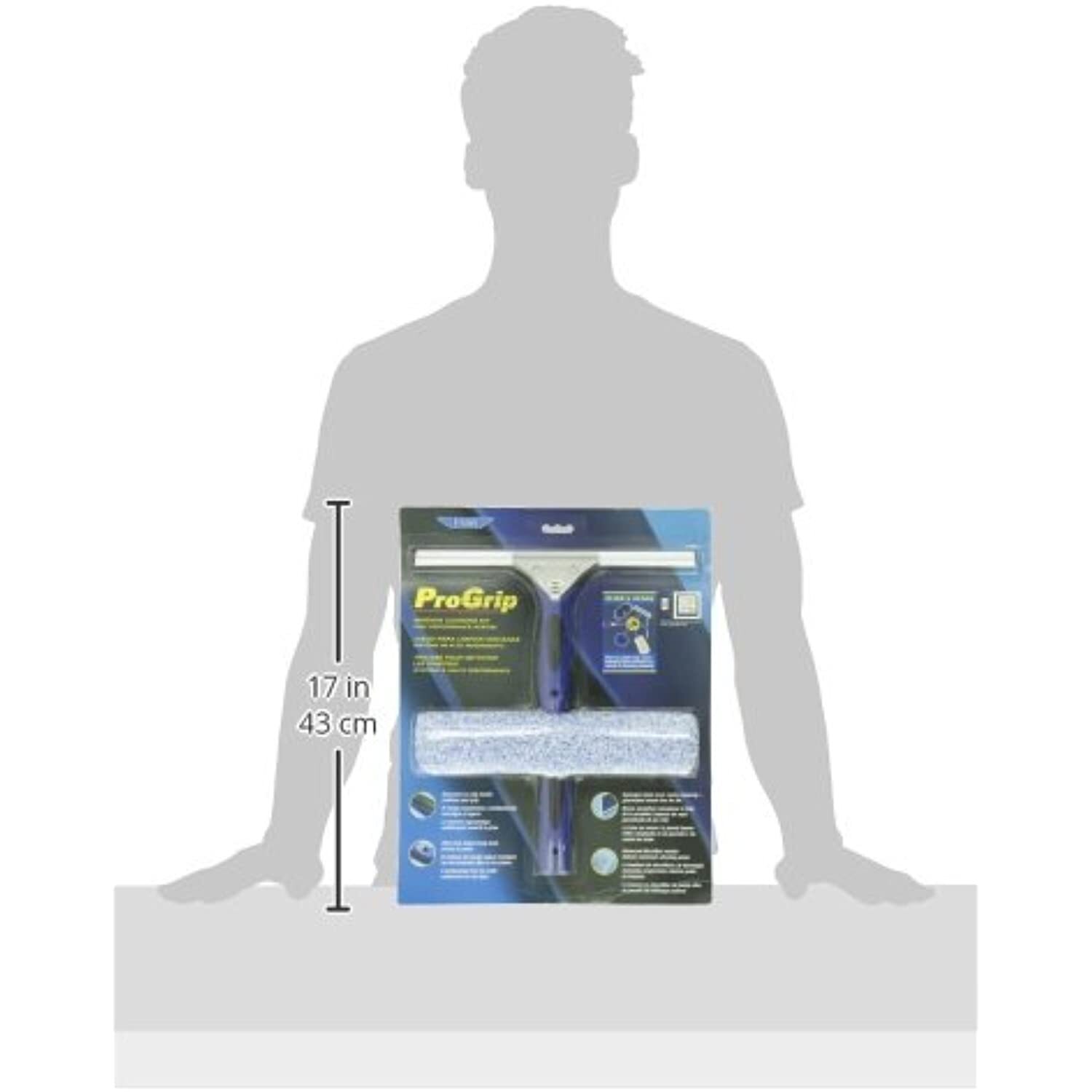 Ettore 65000 Professional Window Cleaning Kit 12 Squeegee and 10-Inch ProGrip