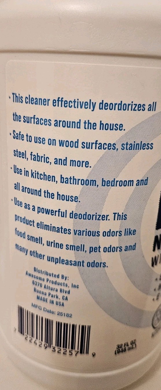 LA’s Totally Awesome PURE HYPOCHLOROUS ACID Cleaner & Deodorizer 32oz.