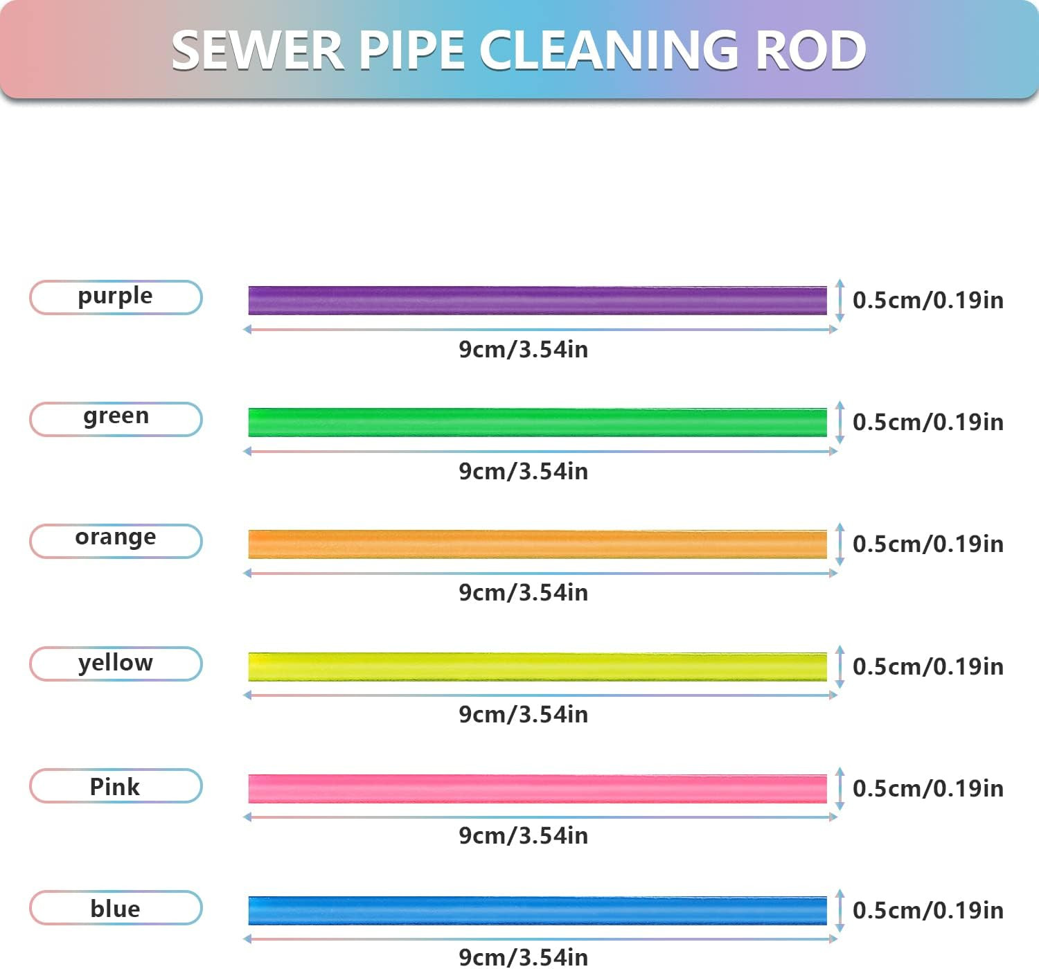 New Sani Sticks Drain Cleaner And Deodorizer 72 pack (Color Set 6) Best Deal USA