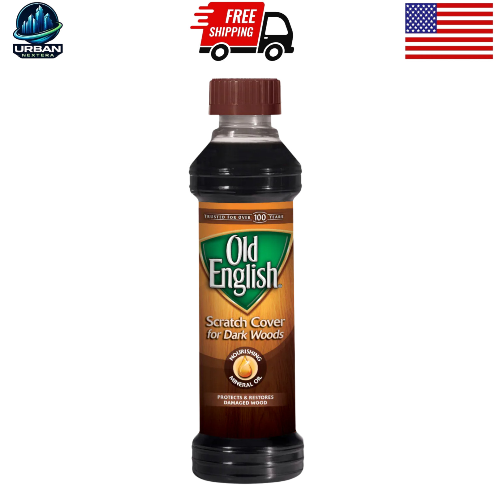 Old English 75144 Scratch Cover For Dark Woods, 8oz Bottle, Wood Polish
