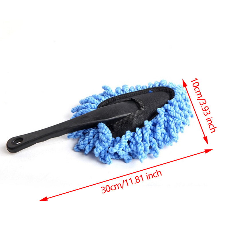 1Pc Car Dash Duster Brush Car Cleaning Home Kitchen C Super Soft Microfiber Blue