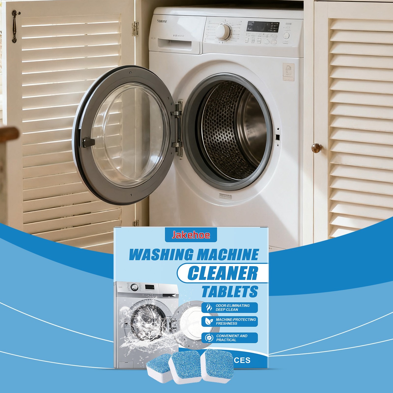 Washing Machine Cleaner, Deodorizer & Descaler 12/24/36-Pack – 1 Year Supply