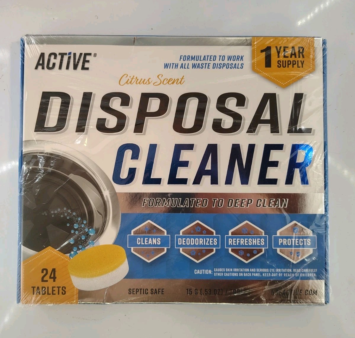 Active Garbage Disposal Cleaner Deodorizer Tablets 24 Tablets Citrus Scent NEW