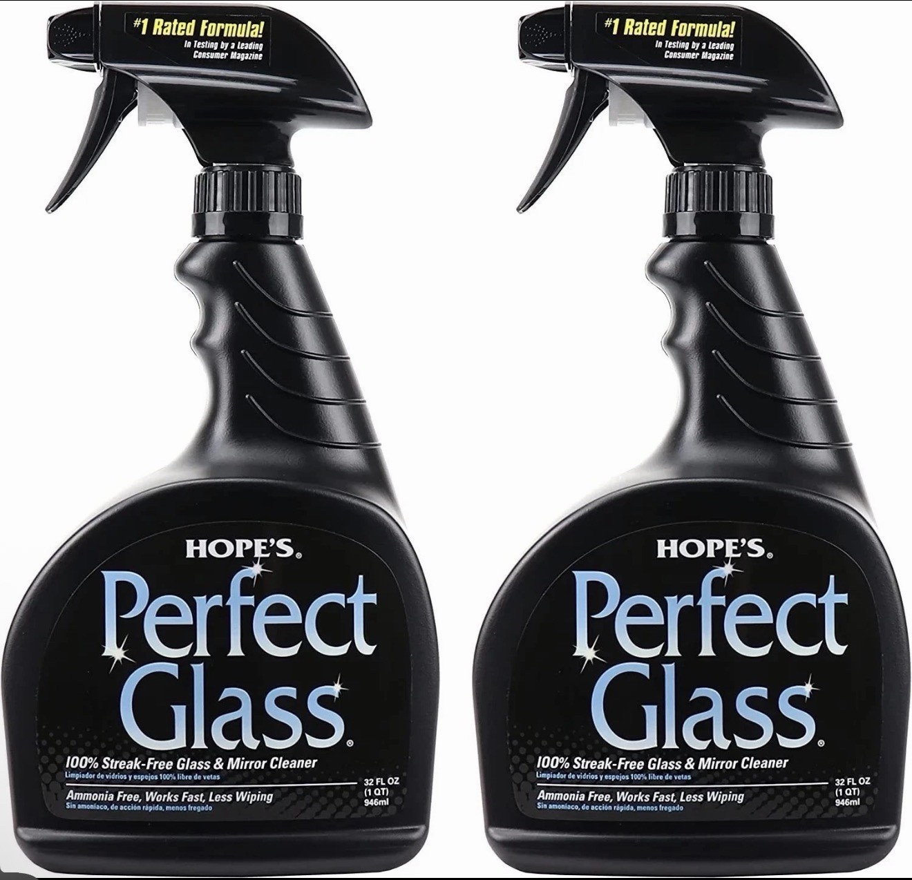 HOPE’S Perfect Glass Cleaner Spray, Streak-Free, Ammonia-Free Window, Mirror,…