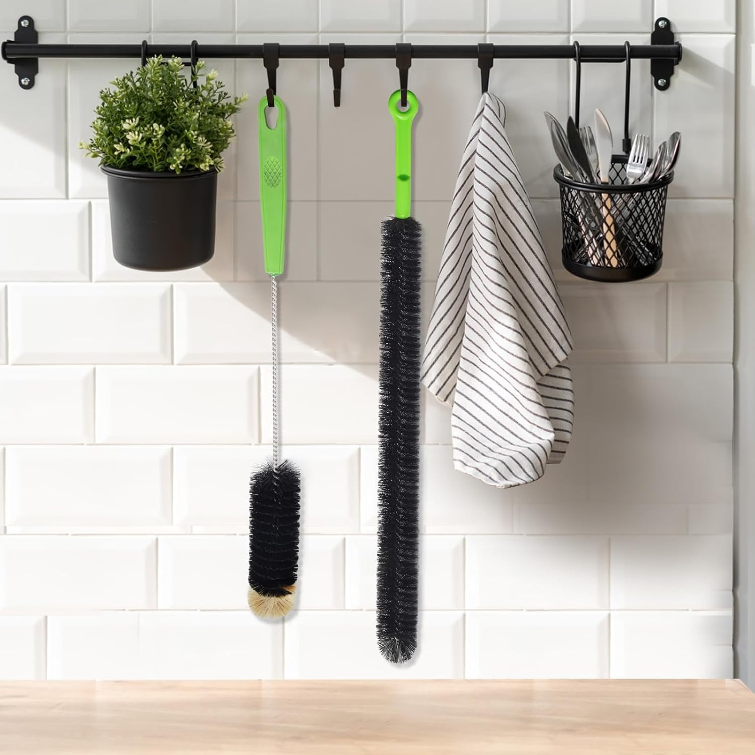 2 Pcs 17” Flexible Sink Drain Cleaner Brush Long Pipe Cleaner Brush for Cleaning