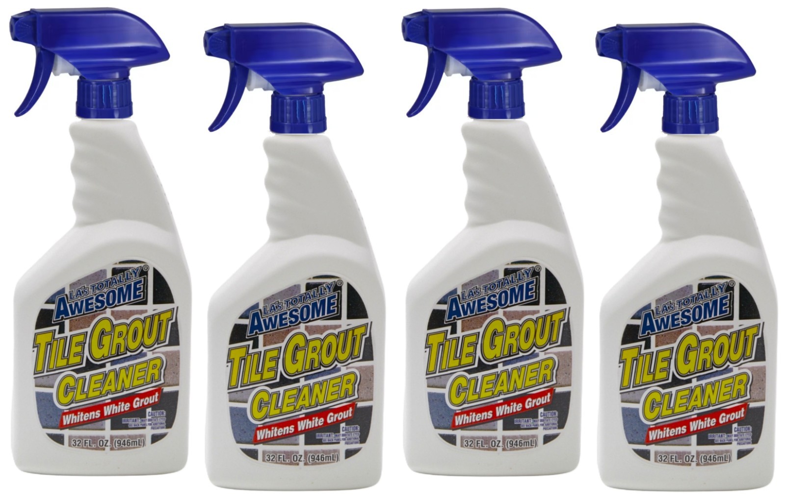4 PACK- LA’s Totally Awesome Tile Grout Cleaner, Whitens White Grout! (32 Fl Oz)