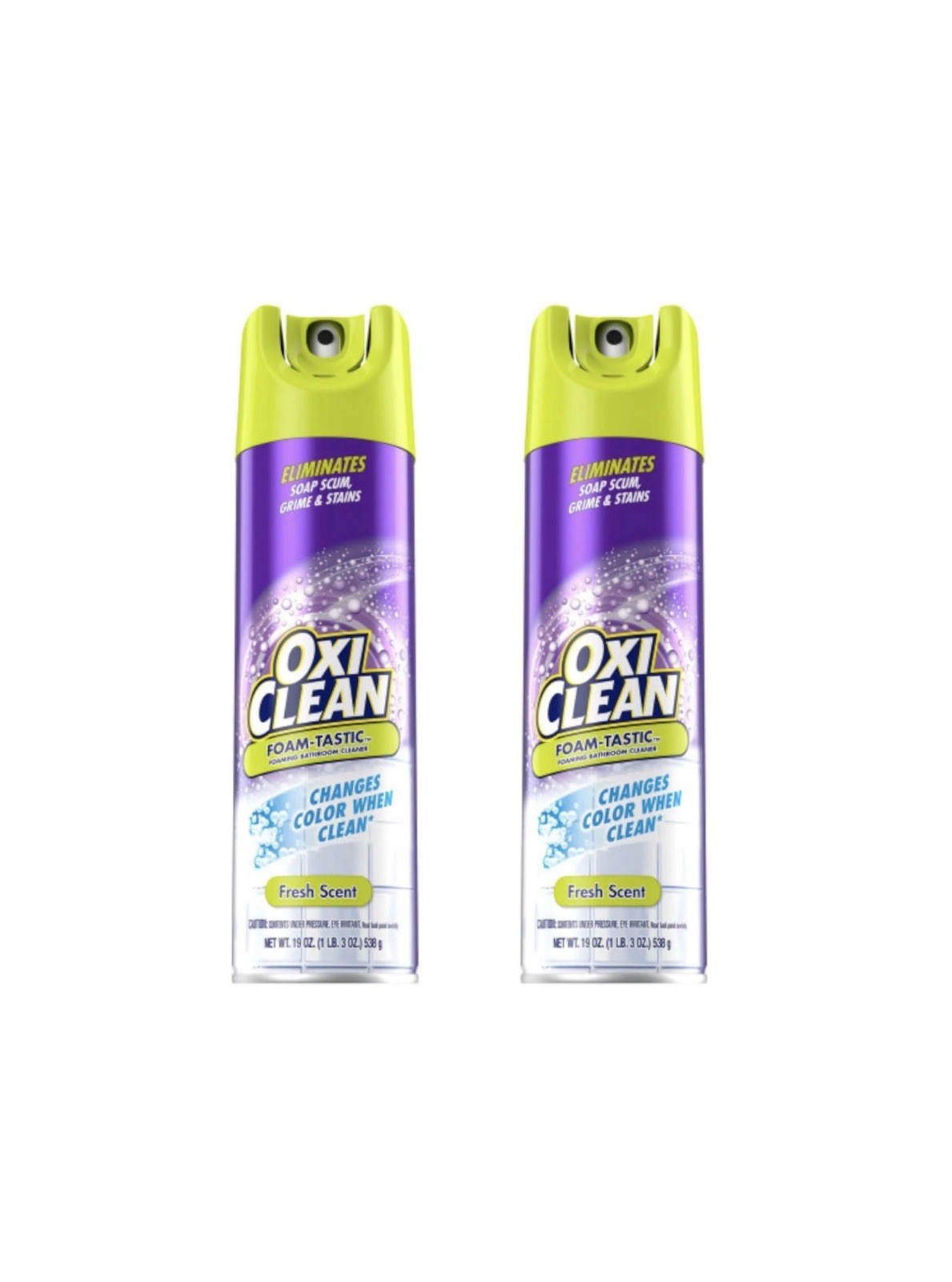 OxiClean Foam-Tastic Bathroom Cleaner, 19 Oz, 2 Pack, Fresh Scent
