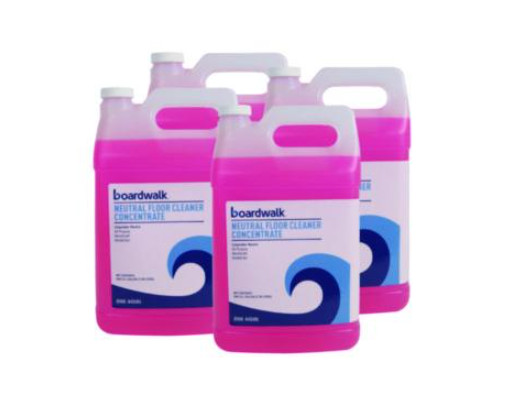 Neutral Floor Cleaner Concentrate, Lemon Scent, 1 gal Bottle, 4/Carton