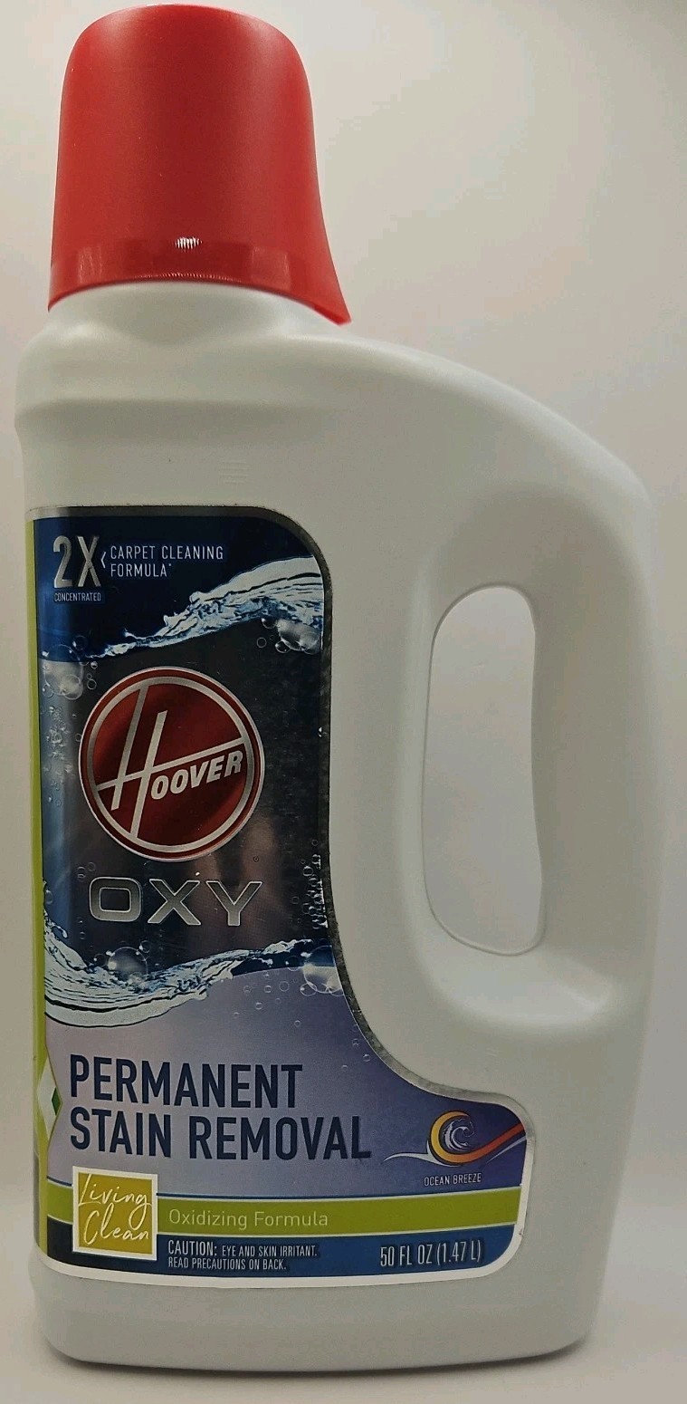 Hoover Ocean Breeze Scent 2X Oxy Carpet Cleaner Permanent Stain Removal 50 Oz