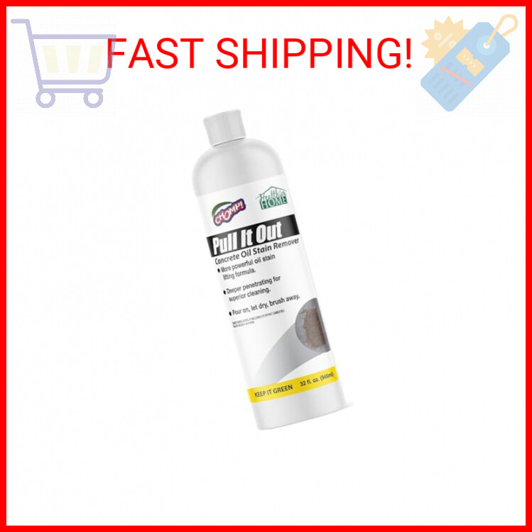 CHOMP! Concrete Oil Stain Remover, 32 Fl Oz (Pack of 1) | Removes and Cleans Oil