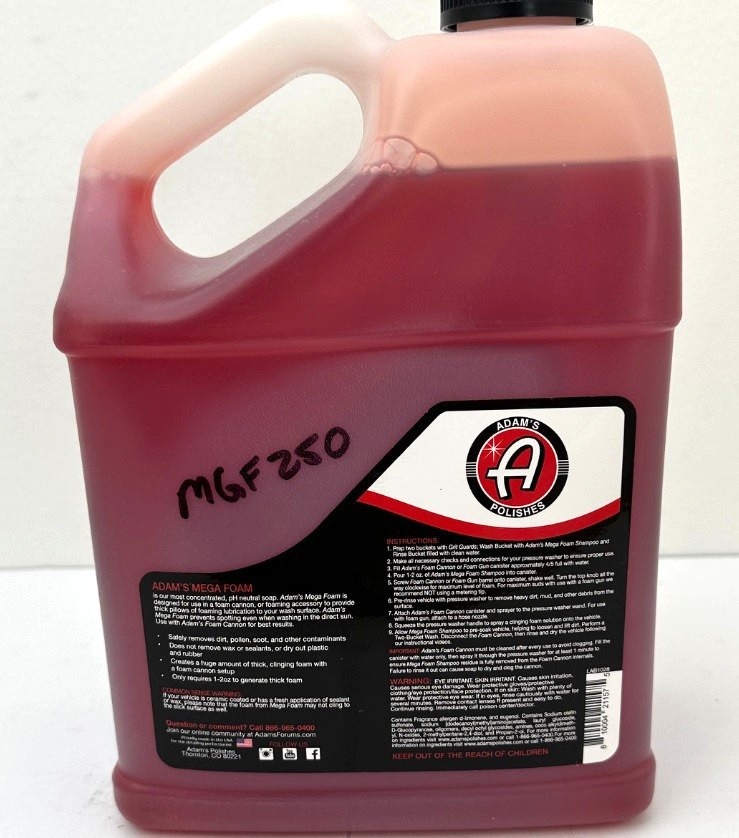 Adams Polished Mega Foam Car Shampoo Soap, 1-Gallon