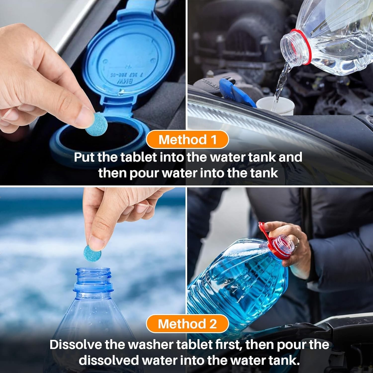 Car Windshield Washer Tablets – Washer Fluid Tablets Glass Cleaner Concentrate