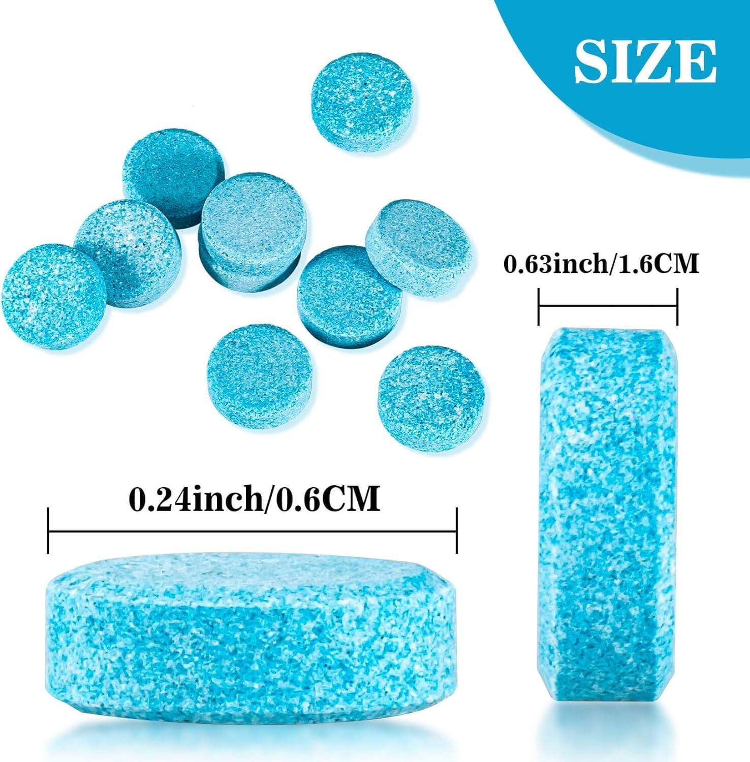 Car Windshield Washer Tablets – 100 PCS Washer Fluid Tablets Glass Cleaner Conce