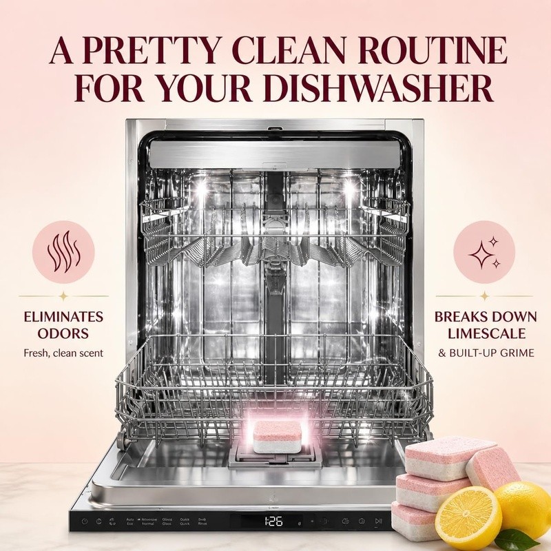 Deep Cleaning Dishwasher Tablets Heavy Duty Descaler Odor Eliminator Septic Safe