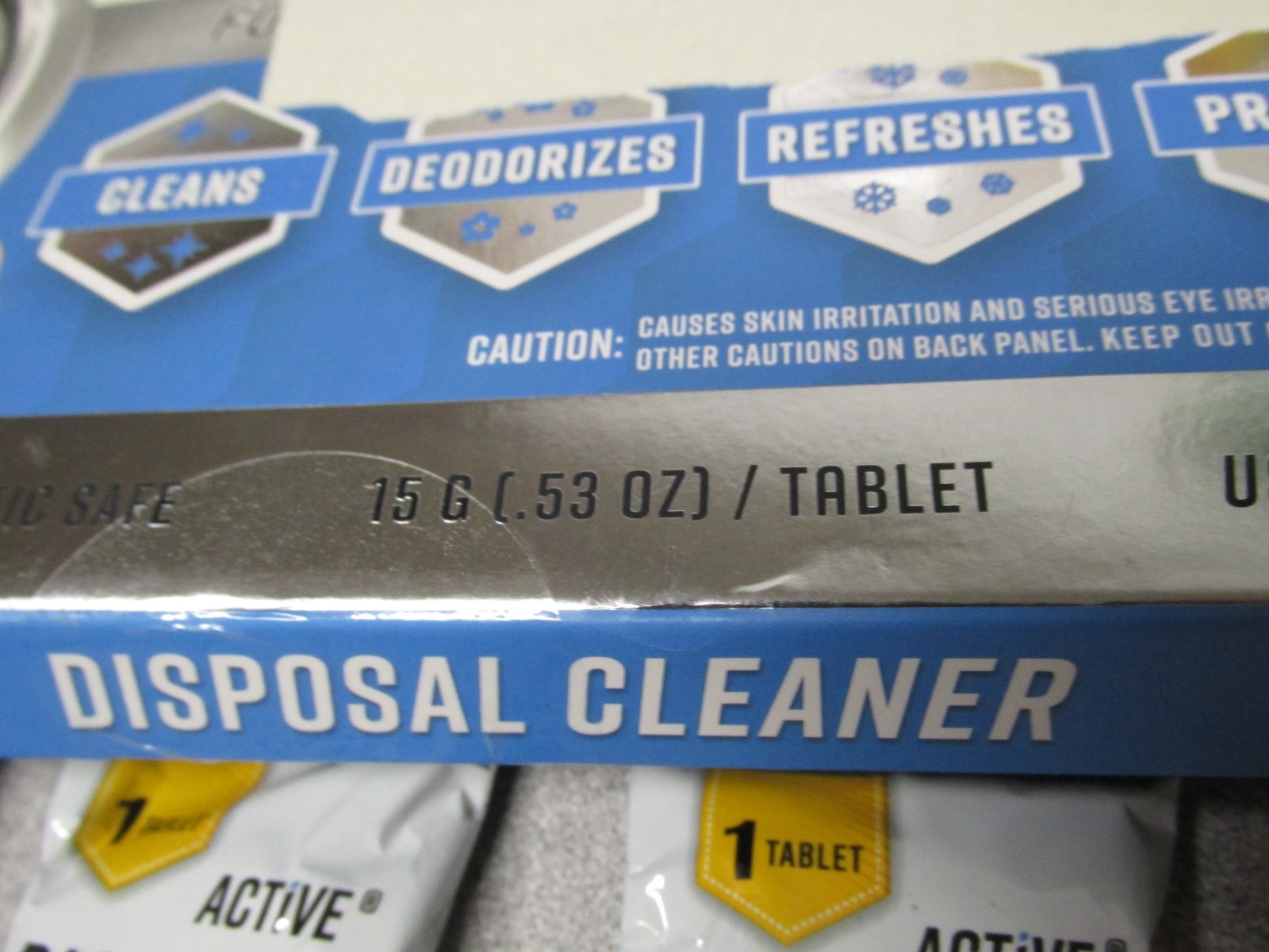 Active 18ct. Tablets Disposal Cleaner Citrus Scent Open Box