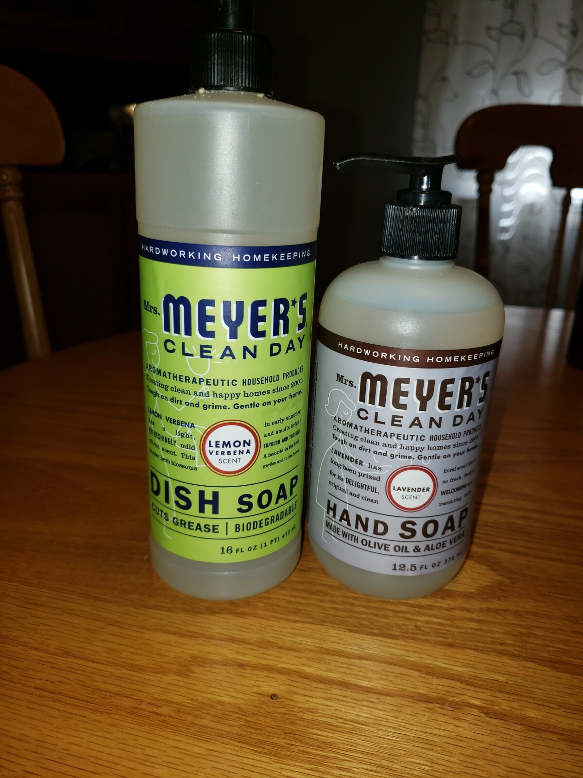 MEYERS Dish Soap, Lemon Verbena Scent, 16 fl oz & Hand Soap Lavender 12.5 fl oz