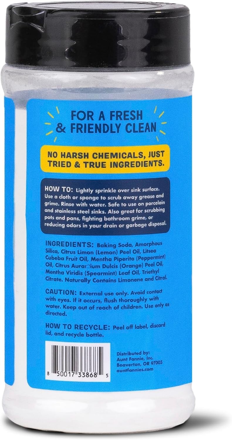 Lemon Powder Sink Refresher & Odor Eliminator – 16 oz Natural Cleaning Delight