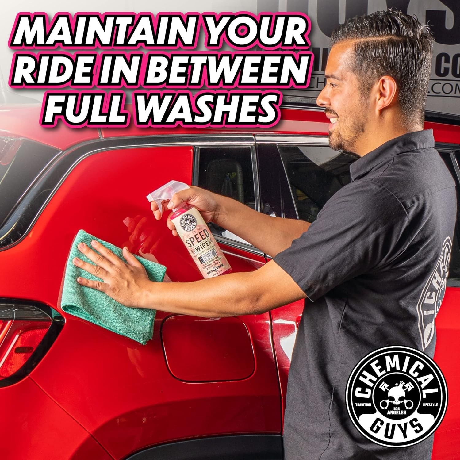 Chemical Guys Speed Wipe Quick Detailer Spray High Gloss Streak-Free Car Truck