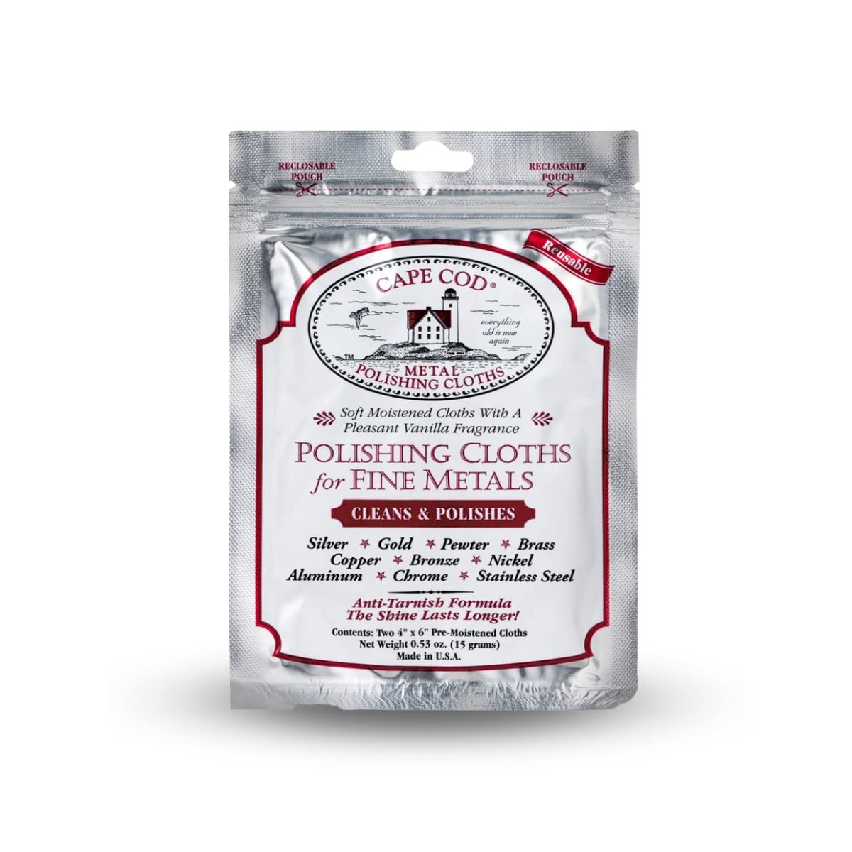 Cape Cod Polishing Cloths for Fine Metals | Jewelry Cleaner and Tarnish Remov…