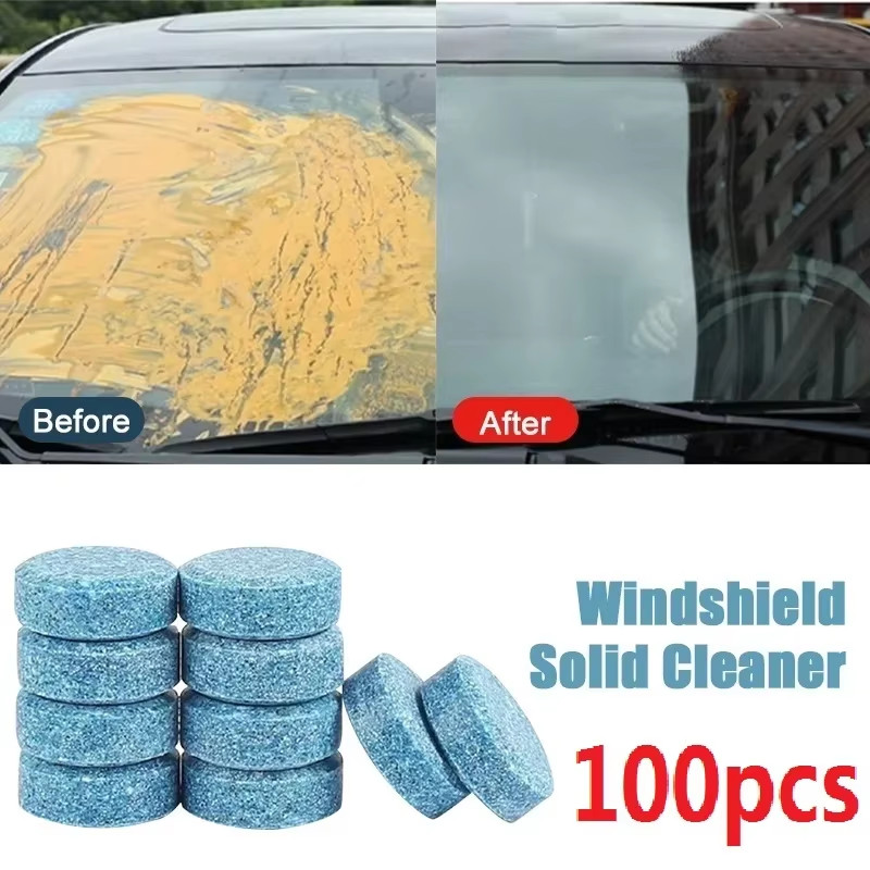 100 Car Winter Windshield Washer Wiper Fluid Concentrated Tablets Glass Cleaner*