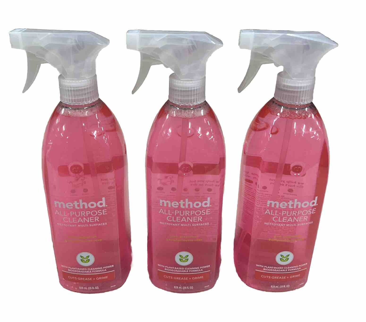 Method All-Purpose Cleaner Pink Grapefruit 28 Oz Bottle (3 PACK)