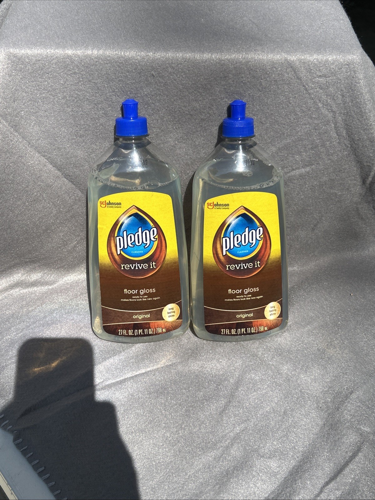 2 Pledge Revive It Original Floor Gloss Cleaner for Long Lasting Shine 27 oz NEW