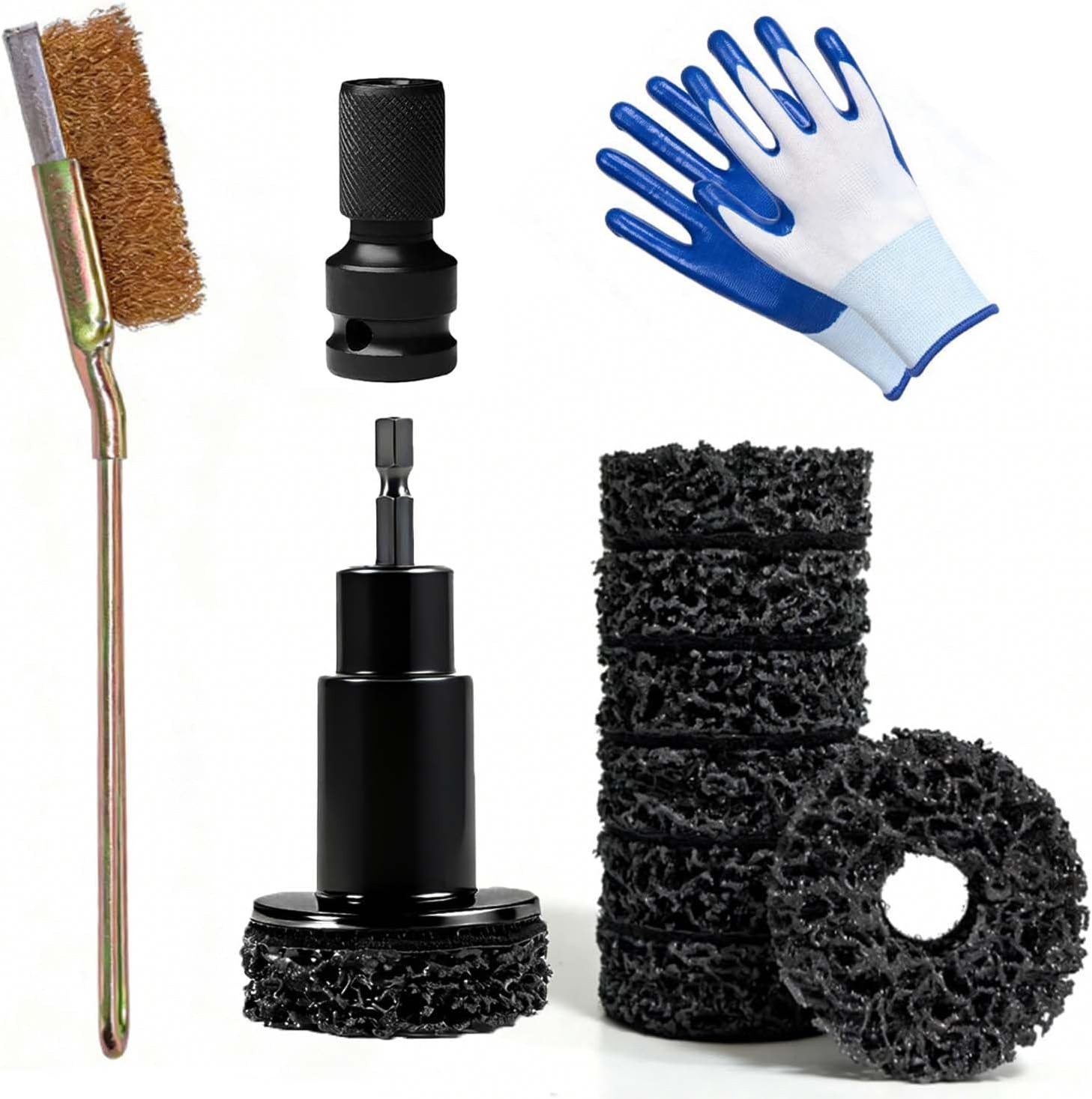 Wheel Hub Stud Cleaning Tool Kit Rust Removal Disc for Cars Light Trucks