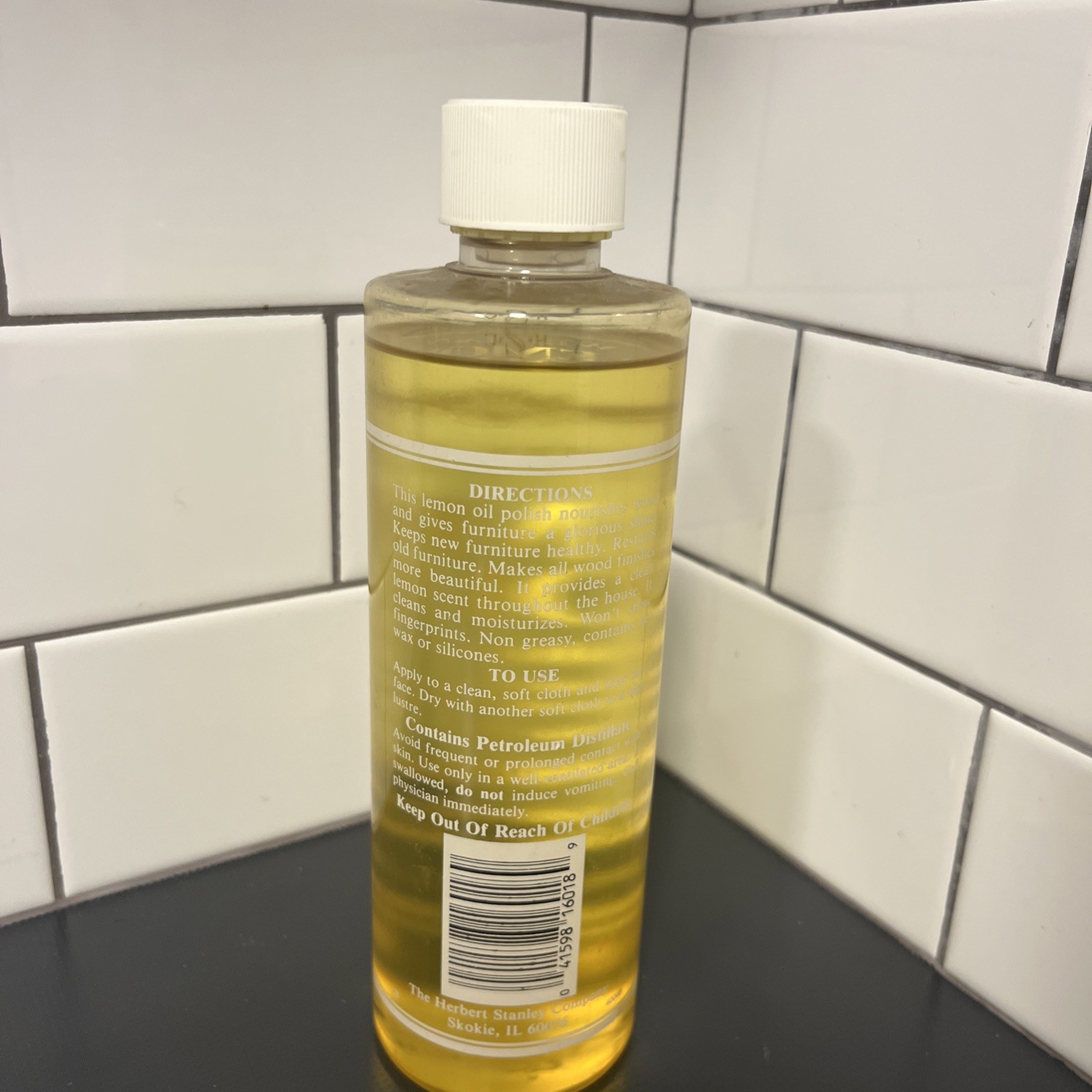 Weiman Lemon Oil Furniture Polish Wood 16 Oz Herbert Stanley 90% Remaining