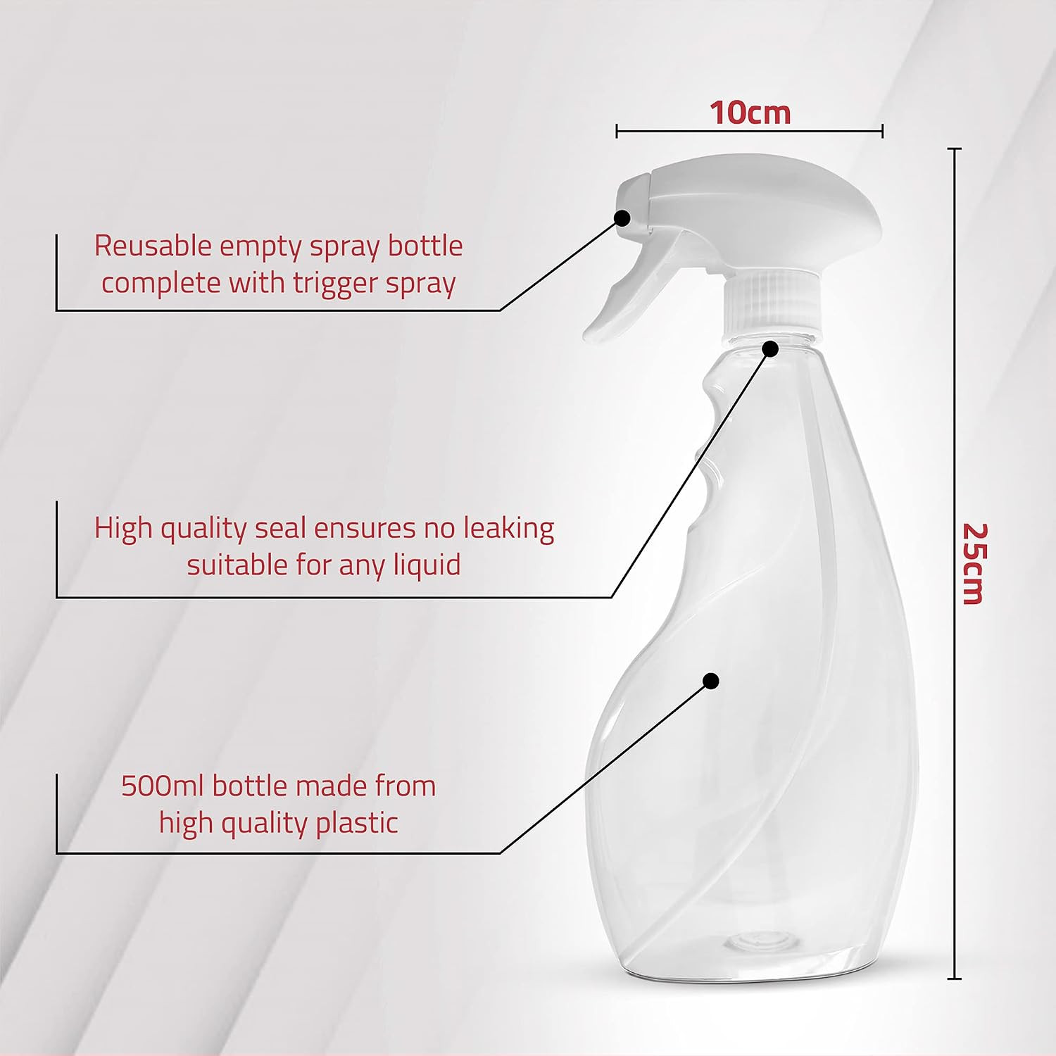Large 17Oz Spray Bottles for Cleaning Solutions and Gardening, Plant