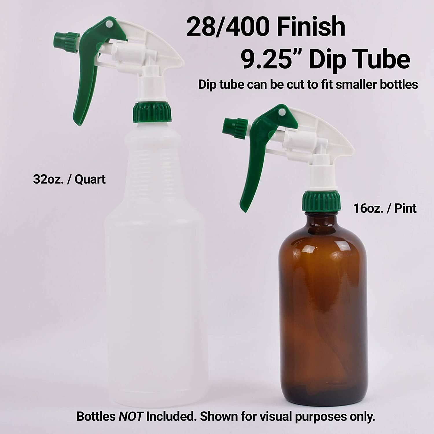 12 Pcs Heavy Duty Acid and Chemical Resistant Trigger Sprayer Nozzle Head