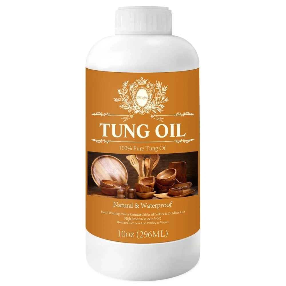 10 OZ Pure Tung Oil for Wood Outdoor/Indoor, Food Grade Sealer, Tung Oil Fini…