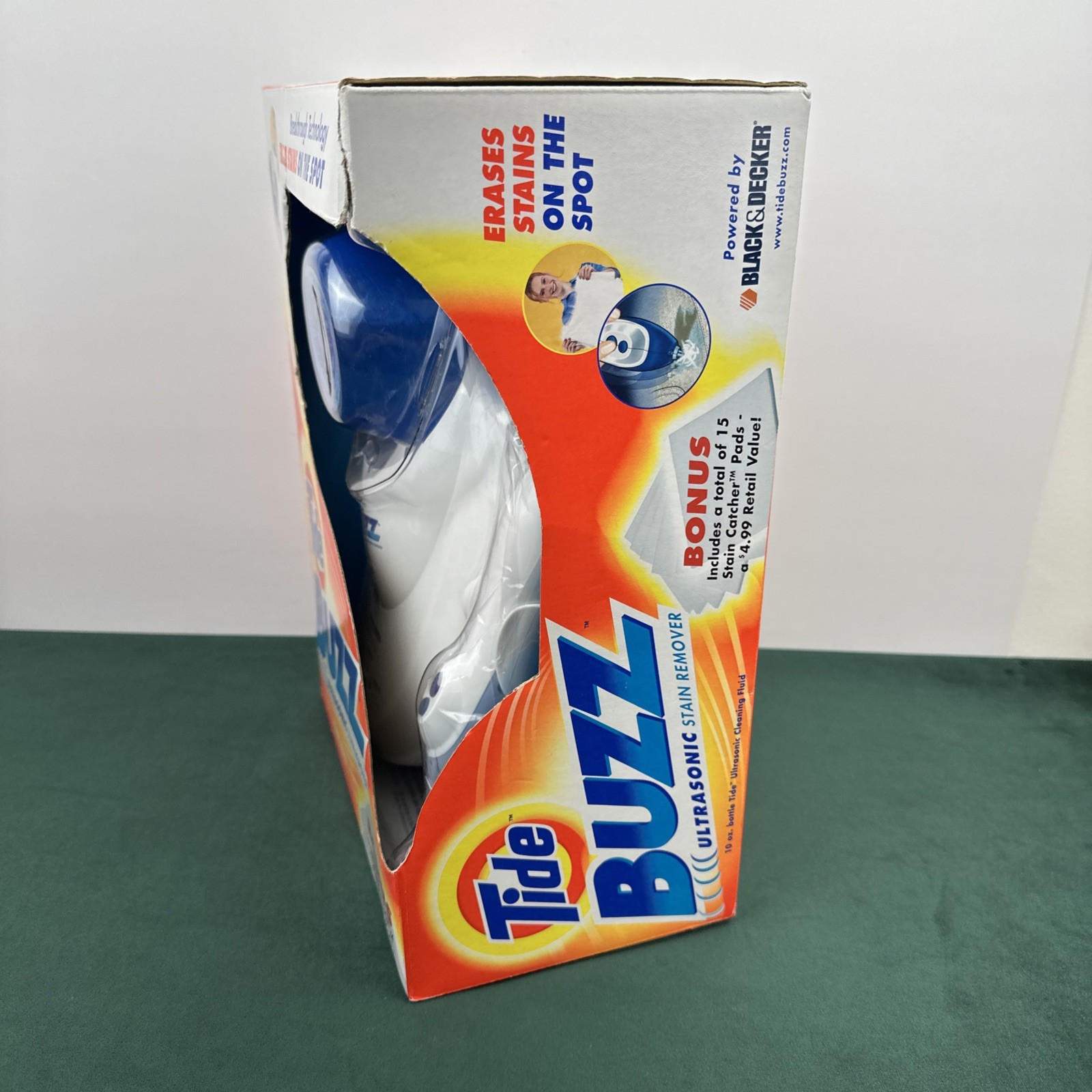 NEW BLACK+DECKER Tide Buzz Ultrasonic Stain Remover +NEW Refill Pack Bottle Pads
