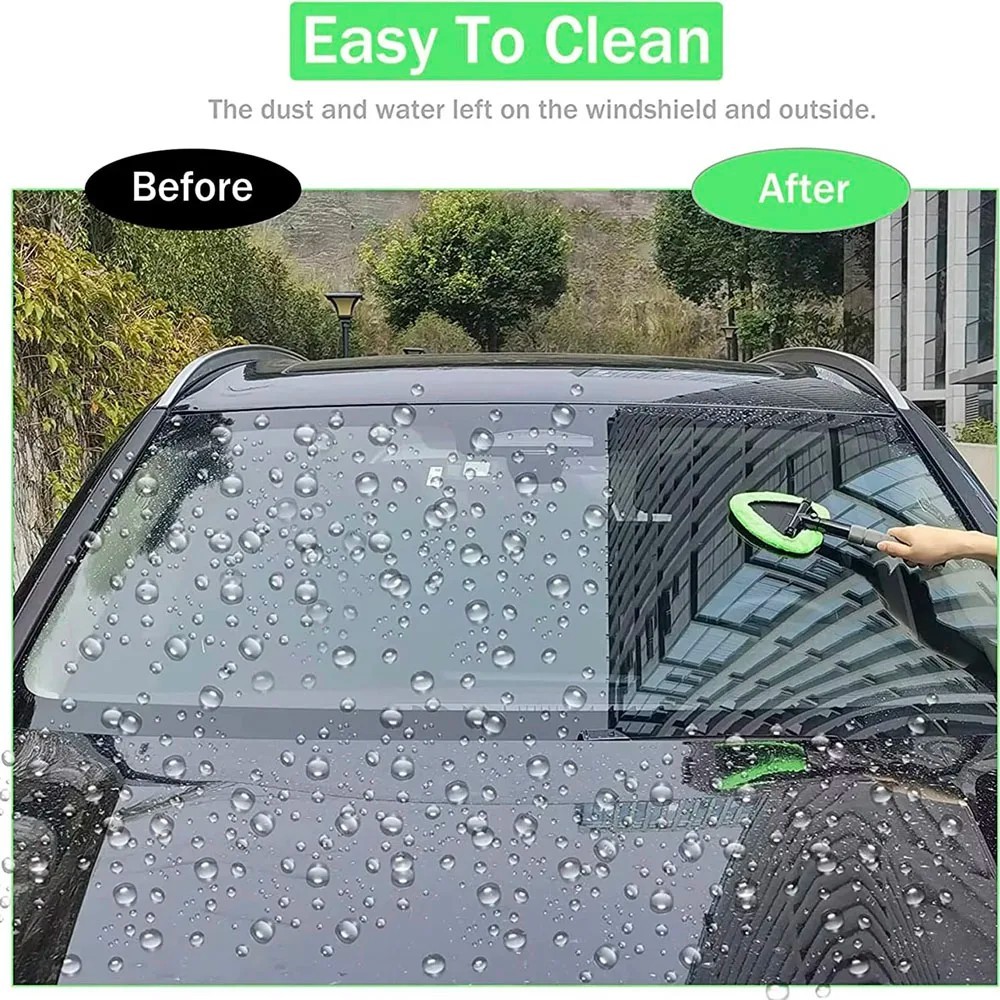 1 Pc Telescopic Car Window Cleaner Extendable Microfibre Windshield Brush To