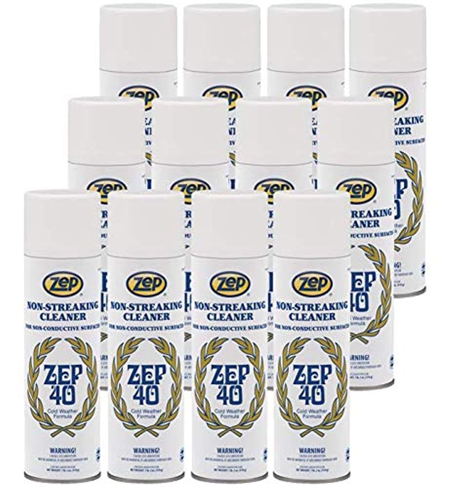 Zep 40 Non-Streaking Cleaner – 18 oz (Case of 12) 14401 – Heavy-Duty Foaming