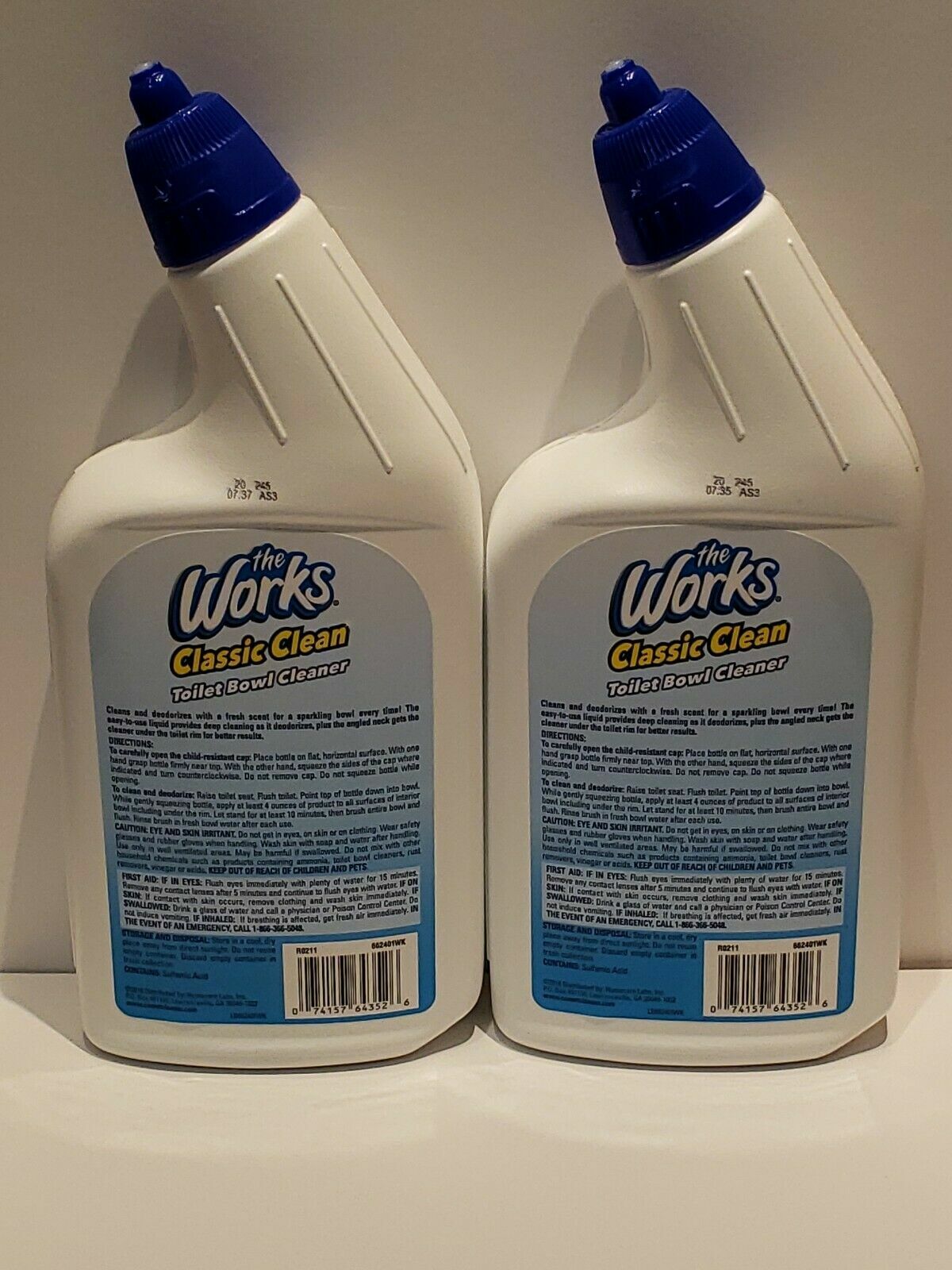 Lot Of 6 Toilet Bowl Cleaner, The Works 24 fl oz x 6 Bottles Fast Shipping
