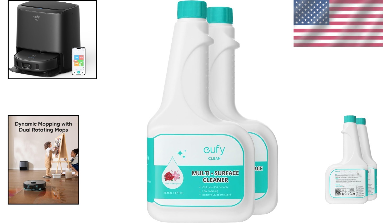 Eco-Friendly Hard Floor Cleaner – 2 Bottles, Plant-Based & Non-Toxic Solution