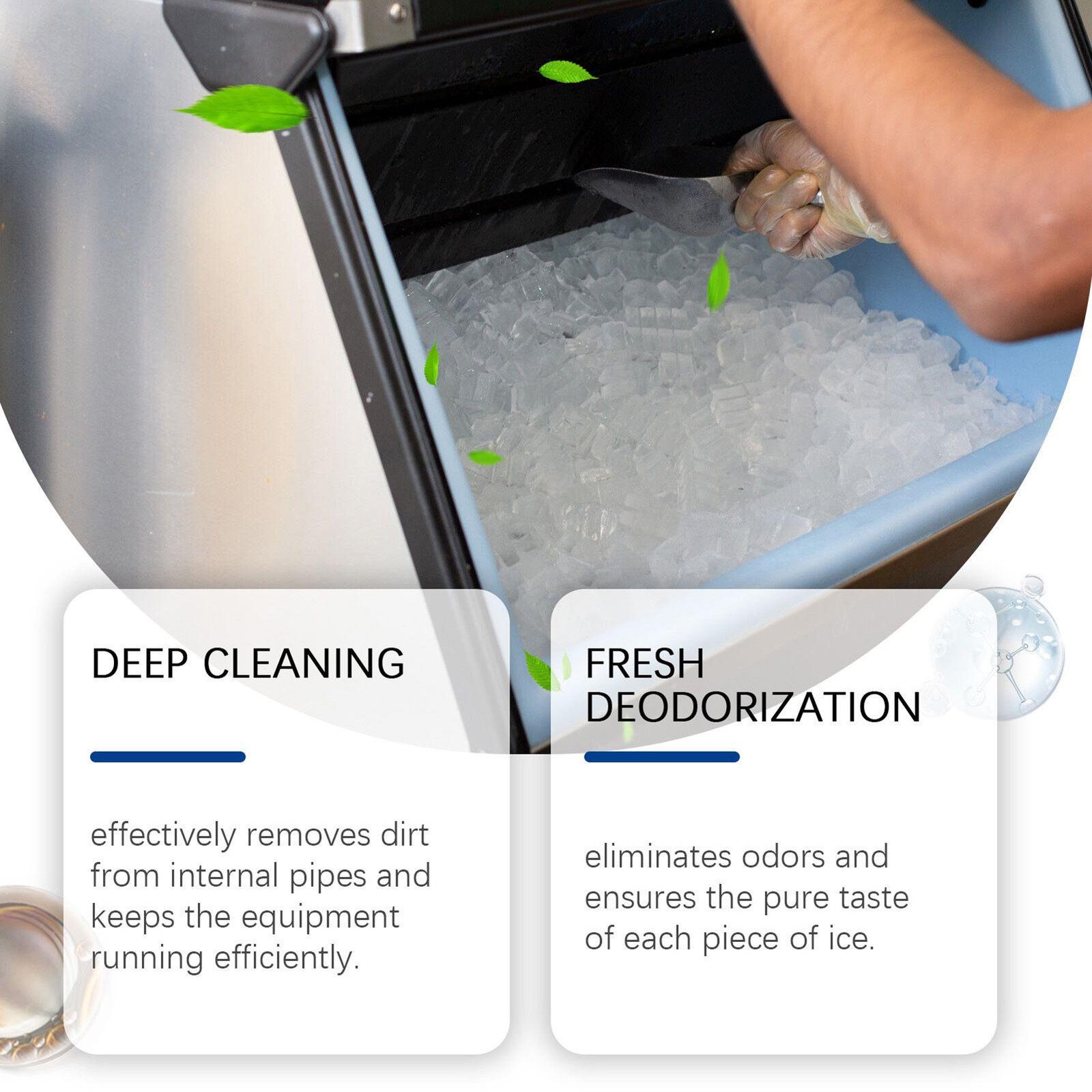 12 Pieces Ice Machine Cleaner Tablets Active Foaming Remover Deep Washer Cleaner