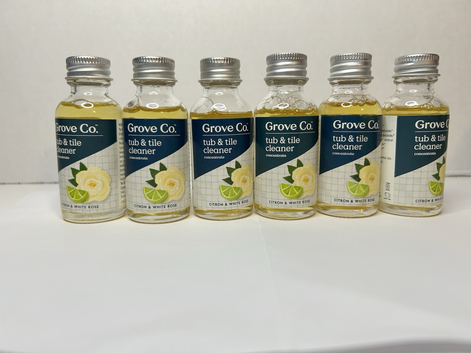 6 Grove Co. Tub & Tile Cleaner Concentrate Citron & White Rose 6 Bottles