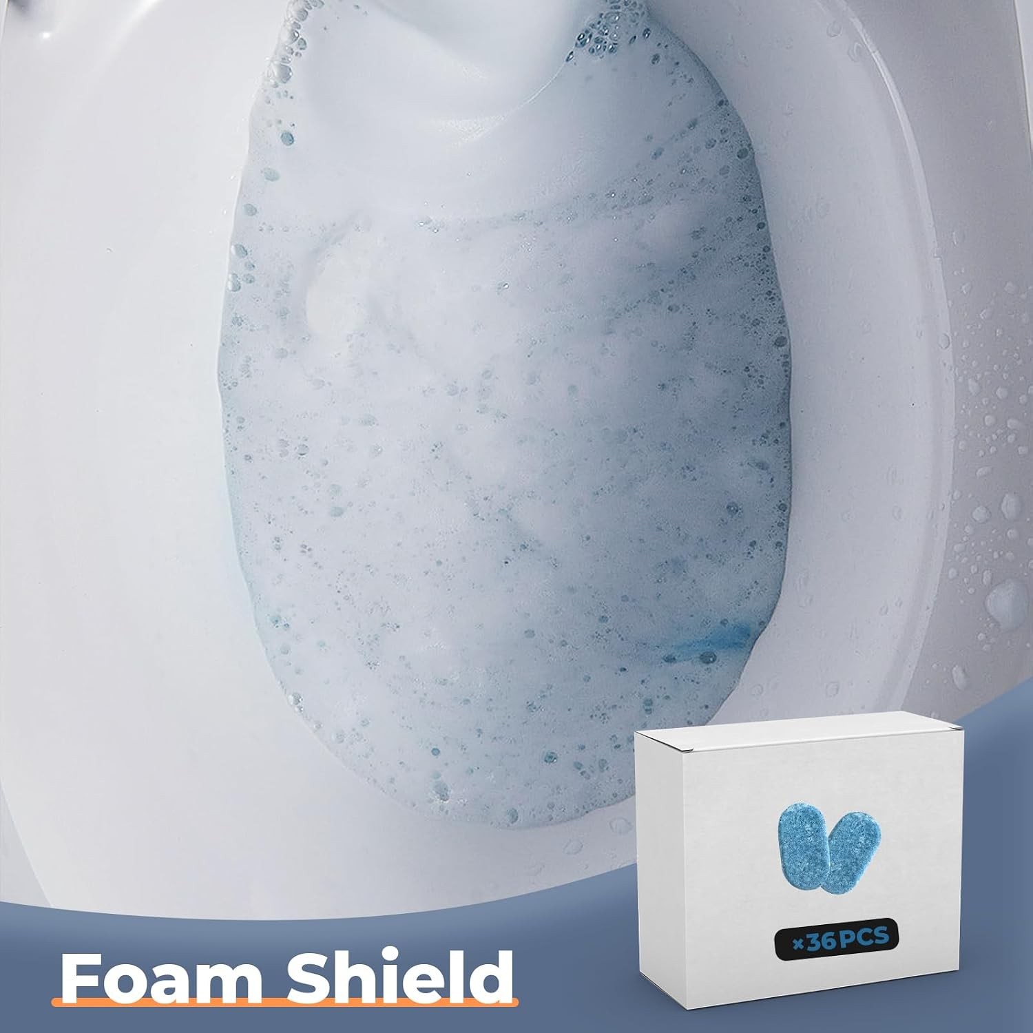 36 Pieces Foam Shield Smart Toilet Splash-Resistant Toilet Cleaner Fresh Air