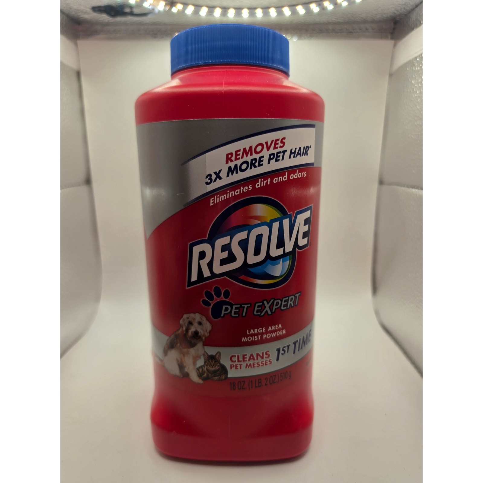 USED Resolve Pet Expert Carpet Powder, For Dirt Stain & Odor Removal 18oz