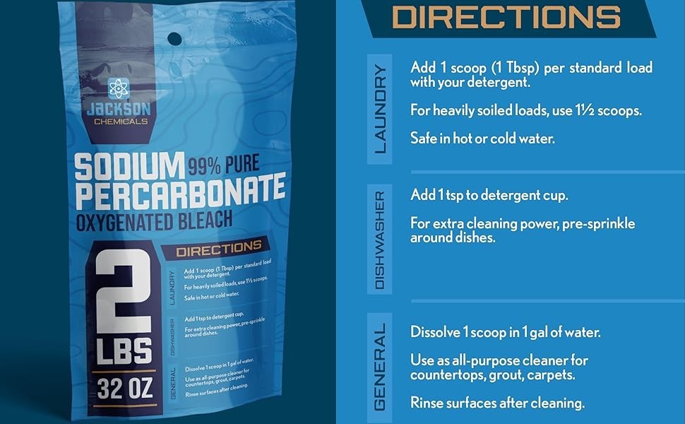 Pure Sodium Precarbonate 99.9% – Oxygen Bleach Powder – Medical and Lab Grade