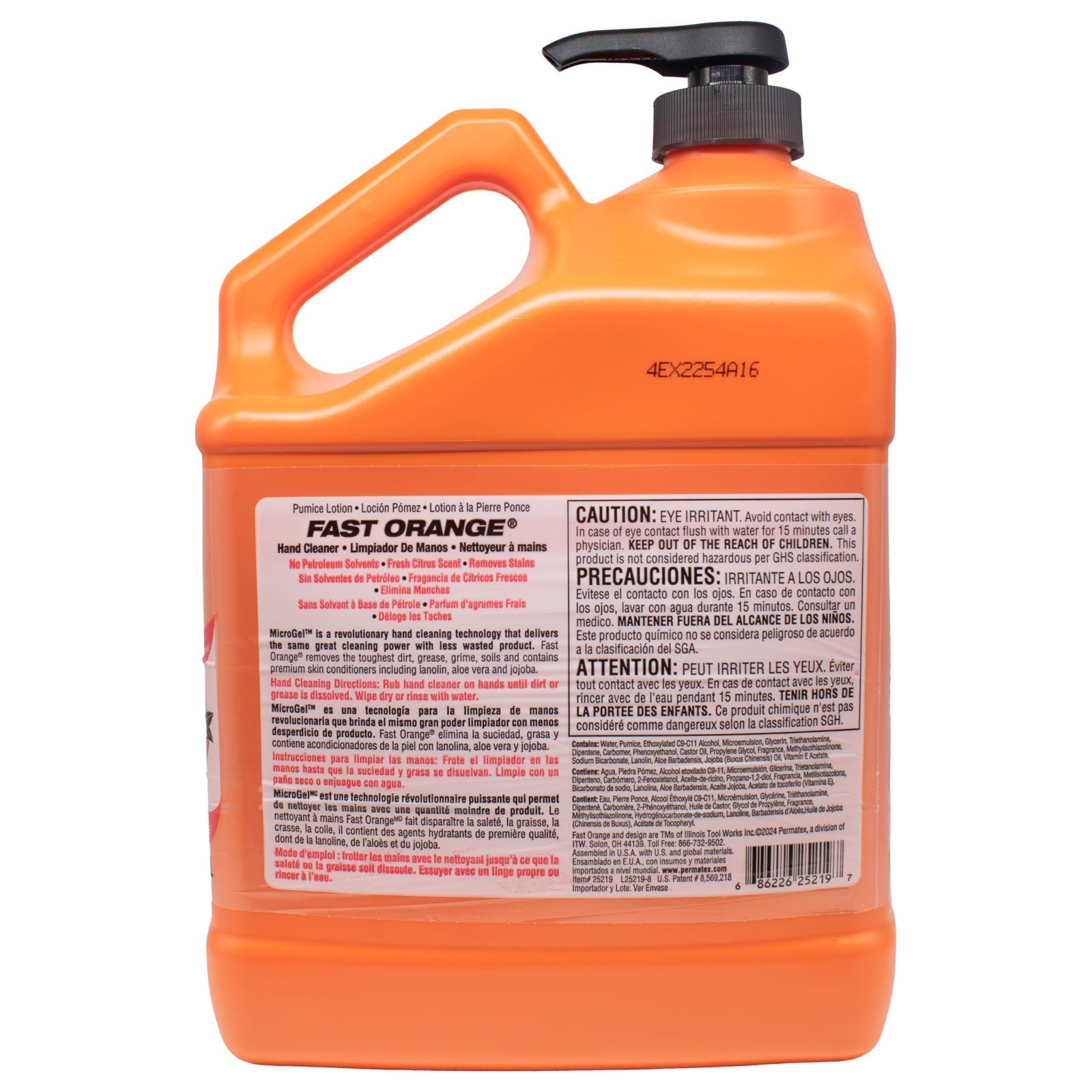 Fast Orange 25219 Pumice Lotion – 1 Gallon Heavy Duty Hand Cleaner Citrus Scent.