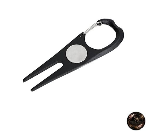Golf Fork Green Fork Divot Tool Golf Accessory Aluminum Alloy Approx. 10cm in