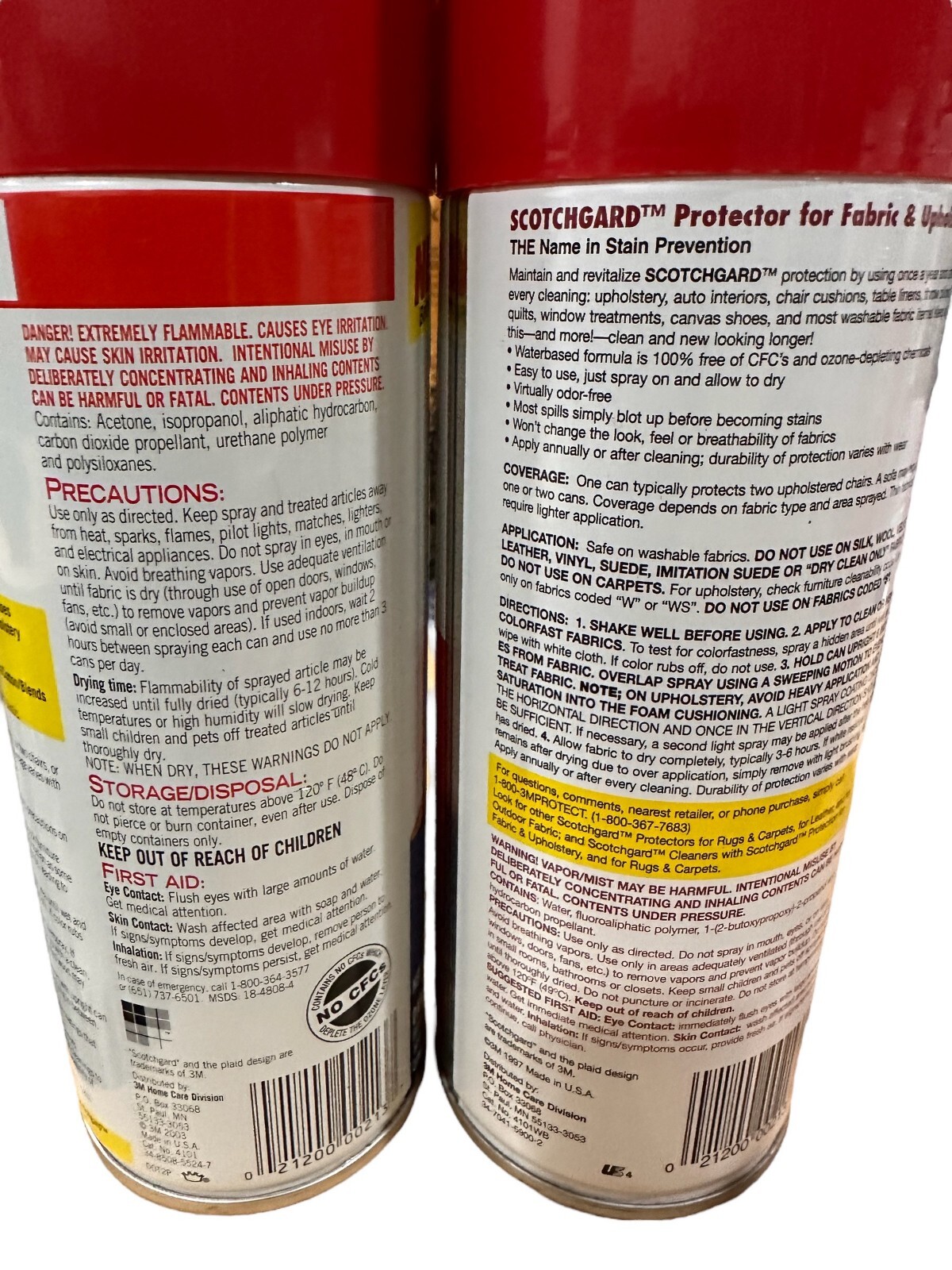 3M ScotchGard Protector for Fabric & Upholstery OLD FORMULA, 2 Cans