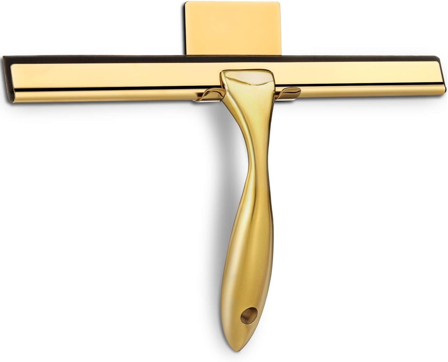 All-Purpose Shower Squeegee Brass Stainless Steel 10-inch for Glass Windows